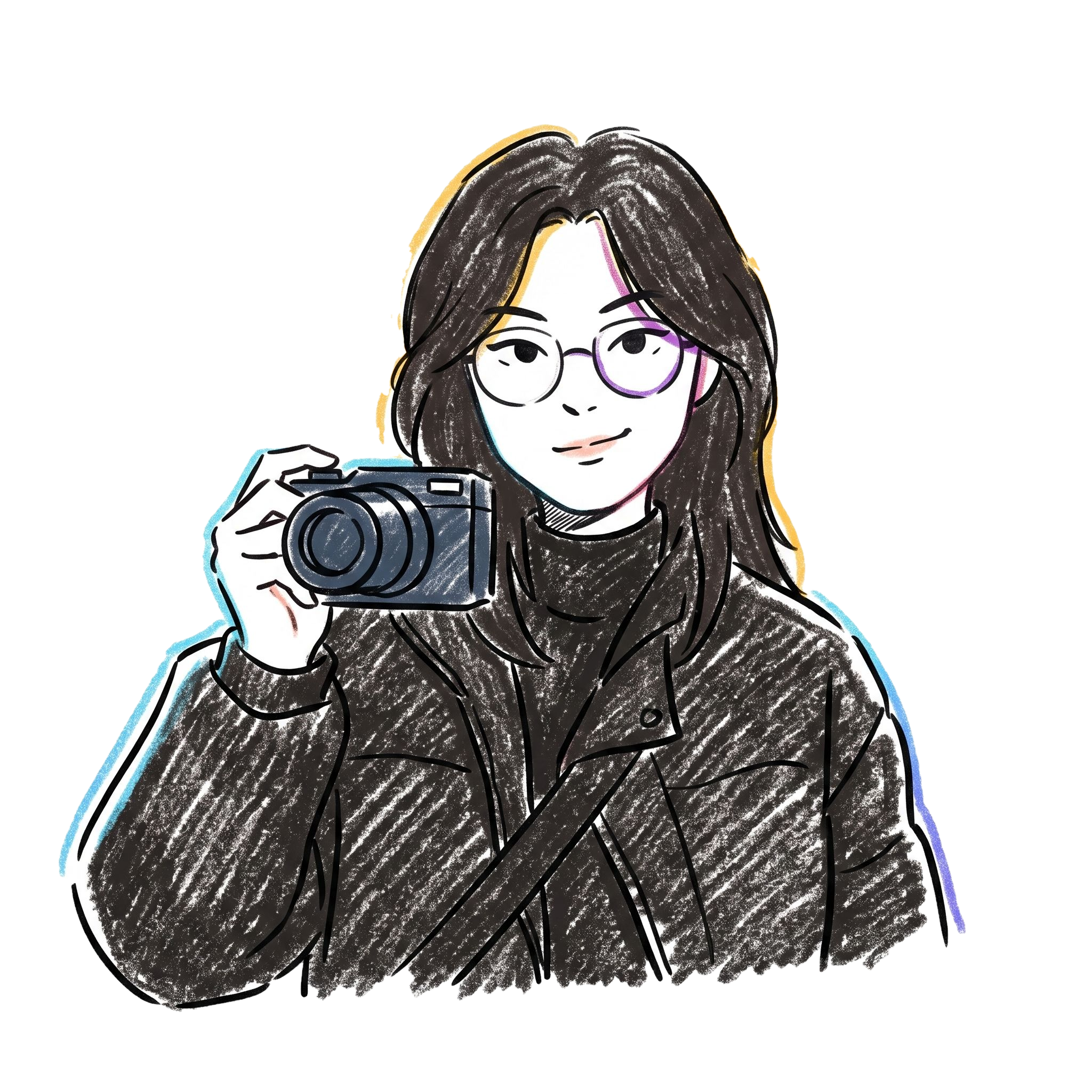 林涵颖个人照插画